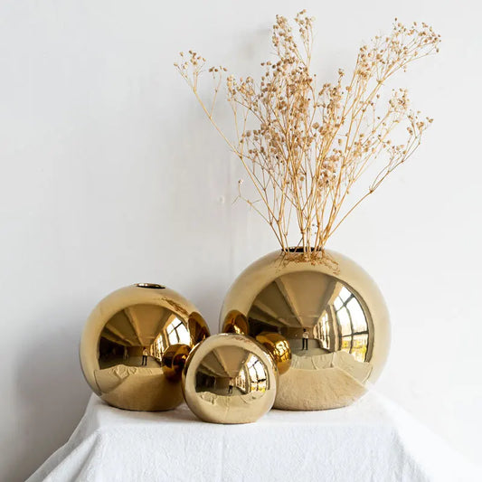 Golden Sphere Vase