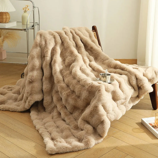 CozyLap - Faux Rabbit Fur Blanket